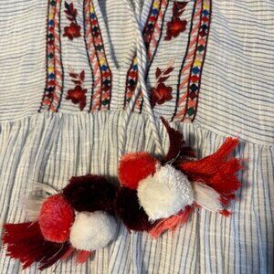 Zara Embroidered Peasant Tunic